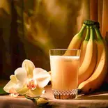 タンパク質上等!ミルクバナナジュース バナナ増し Banana milk(ChuuChuuフルーツ盛り盛りアサイーボウル Fruit-packed Acai Bowl 東武練馬店)