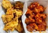 バンバンチキン(half＆half)大根漬物、サイダー付き/반반치킨（にこにく＆韓国チキン）