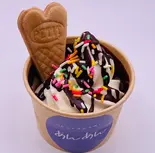 チョコかけミルクソフト（パフェ アイス かき氷 あんみつ あんあん）