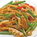 牛ハチノスのトウチ炒め牛肉とセロリ炒め（中華料理美膳房）