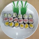 三色巻(かっぱおしんこ鉄火各1本わさび抜きです)（寿司百花川崎鶴見店）