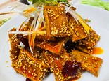 マーラ揚げ豆腐(香辣豆腐干)（中華料理 錦園）