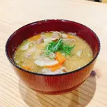 ごろごろ野菜と豚肉の自家製豚汁【大】（大分 とり天 豚天 天洋軒 清水店）