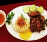アヒル揚げのごはん Com vit quay（Minh Nhat Quan草加店）
