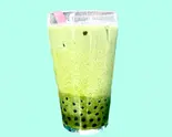 抹茶ミルクタピオカ（たいむとりっぷ アテネ・フランセ店）