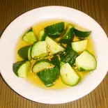 塩漬けキュウリのゴマ油和え(中華 味一)