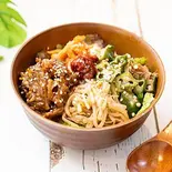 【当店1番人気】たっぷり野菜+カルビビビンバ(豆富)（健康増進野菜たっぷりビビンバ食堂〜BIBIMOG〜博多店）