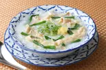 豚しゃぶとニラの中華粥（おかゆ 煮え花 船橋店）