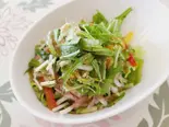 ミニミックスサラダ（有機野菜とお肉のABステーキ）