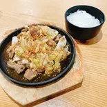 倍盛！ハラミ鉄板焼肉定食(スタミナ焼肉ダレ)（鉄板焼肉専門店 スタミナ亭）