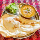 ブラウンカレーセット prawn curry.（マハカレー浦安）