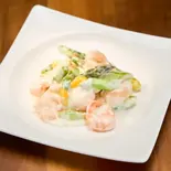 橙油虾仁/エビの特製マヨネーズ炒め(天山見・西北本場料理店・刀削麺(HalalaFood))