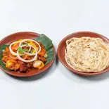 マトン ロースト＆ポロッタセット(1枚) / Mutton Roast and Porotta set（Kerala Kitchen 新丸子店）