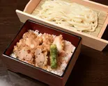 鶏天重とそば(冷)orうどん(冷) セット（へぎ蕎麦・丼ぶり 笹陣 渋谷店）