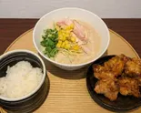 牛骨×鶏出汁の極み醤油ラーメン(唐揚げセット)（大阪ハラルラーメン EMINA）