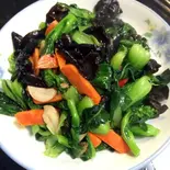 キクラゲと青菜炒め【木耳青菜】(川味苑 (センミエン))