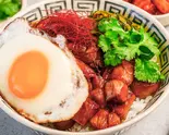 【目玉焼き】特製豚角煮のルーローハン (Fried Egg) Lu Rou Fan（魯肉食堂(ルーローショクドウ) 名楽町店）