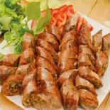 DÔI SỤN CHIÊN 揚げ軟骨ソーセージ（ベトナム料理BIEN XANH QUAN）