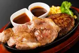 村山ハンバーグとポークステーキのコンビ(単品)（ステーキ＆ハンバーグ専門店 肉の村山）