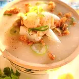 おすすめ！海鮮おかゆ Rice Porridge（チャオエムカフェ）