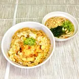 鶏天とじ丼・ミニうどんセット（【ましましOK】一番だしうどん たけ家）