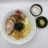 チャーシュー油そば+王道セット(半熟卵+ネギごま)（油そば一二三 福岡天神大名店）