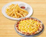 お得ピザセットA(たっぷりマヨコーンピザ＆山盛りポテトフライ)（ガスト 西新店）