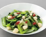小松菜と小柱の塩炒め Fried salt of komatsuna and trabeculae（上海イーエックス 葛西店）