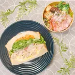 てりたまチキンの香味ねぎマヨソースと選べるサイドメニューのセット（17sandwiches王子店）