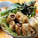 ブンチャーゾー (揚げ春巻きの混ぜ混ぜ麺)（ベトナム料理店 ホイアン大阪店）