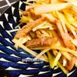 チャーシューとネギの和え物（楽しい酒場·八鮮食堂）