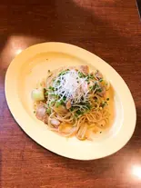 豚バラとたっぷりネギのパスタ（cafe Escape）