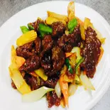 牛肉オイスター炒め(中華料理 宮)