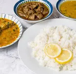 スペシャルマトンと魚カレーのセット（アジアン カレーハウス）