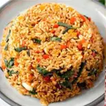 バジルベジタブルフライドライス/vegetable basil fried rice(インドネパールレストランアムル)