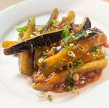 台湾風茄子炒め（台湾料理 萬福来）