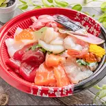 海鮮丼(上)（グルメ市場あじっ娘）