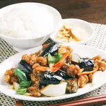 鶏肉とナス炒め定食(玉仙楼 2号店)