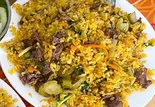 牛肉と青漬物チャーハン Com rang dua bo (fried rice with beef and pickles)（ベトナム料理ハノイレストラン川崎）