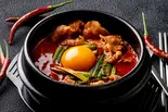 牛カルビ旨辛ヤンニョムスンドゥブ（韓国カルビ丼とスンドゥブ 洞山 西新店）