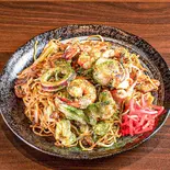 海鮮ミックス焼ソバ/焼ウドン（広島風お好み焼 もみじ屋 飯田橋本店）