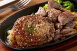 【コンビ】ステーキ＆ハンバーグBOX Steak ＆ Hamburg（肉屋のハンバーグ＆ガーリックライス MAX GRILL 福岡薬院店）