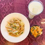 チキンと野菜のクリームペンネパスタセット(cream pasta set)（インドレストラン＆バー ラナ 大阪公立大学前店）