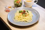 エビとブロッコリーのゆず胡椒ペペロンチーノ(cafeDODO)