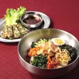 ビビン麺とチヂミセット（プルコギ純豆腐 中山豆腐店 高田馬場）
