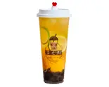 黄桃ジャスミンティー (黒糖タピオカなし) Lサイズ Yellow Peach Jasmine Tea (Without Brown Sugar Tapioca Pearls) (Large)（茶之恋 台湾タピオカ専門店）