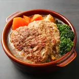 Wオニオンスープdeバーグ（絶品スープで味わうハンバーグの店「スープdeバーグ」）