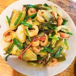Khấu đuôi xào dưa-直腸の菜漬け炒め(ベトナム料理BOKUN OMORI)