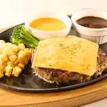 【155】チェダーチーズハンバーグ デミグラスソース(ココス 草加松江店)