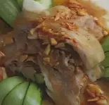 豚バラ肉のニンニクソースかけ（本格中華料理 東盛軒）